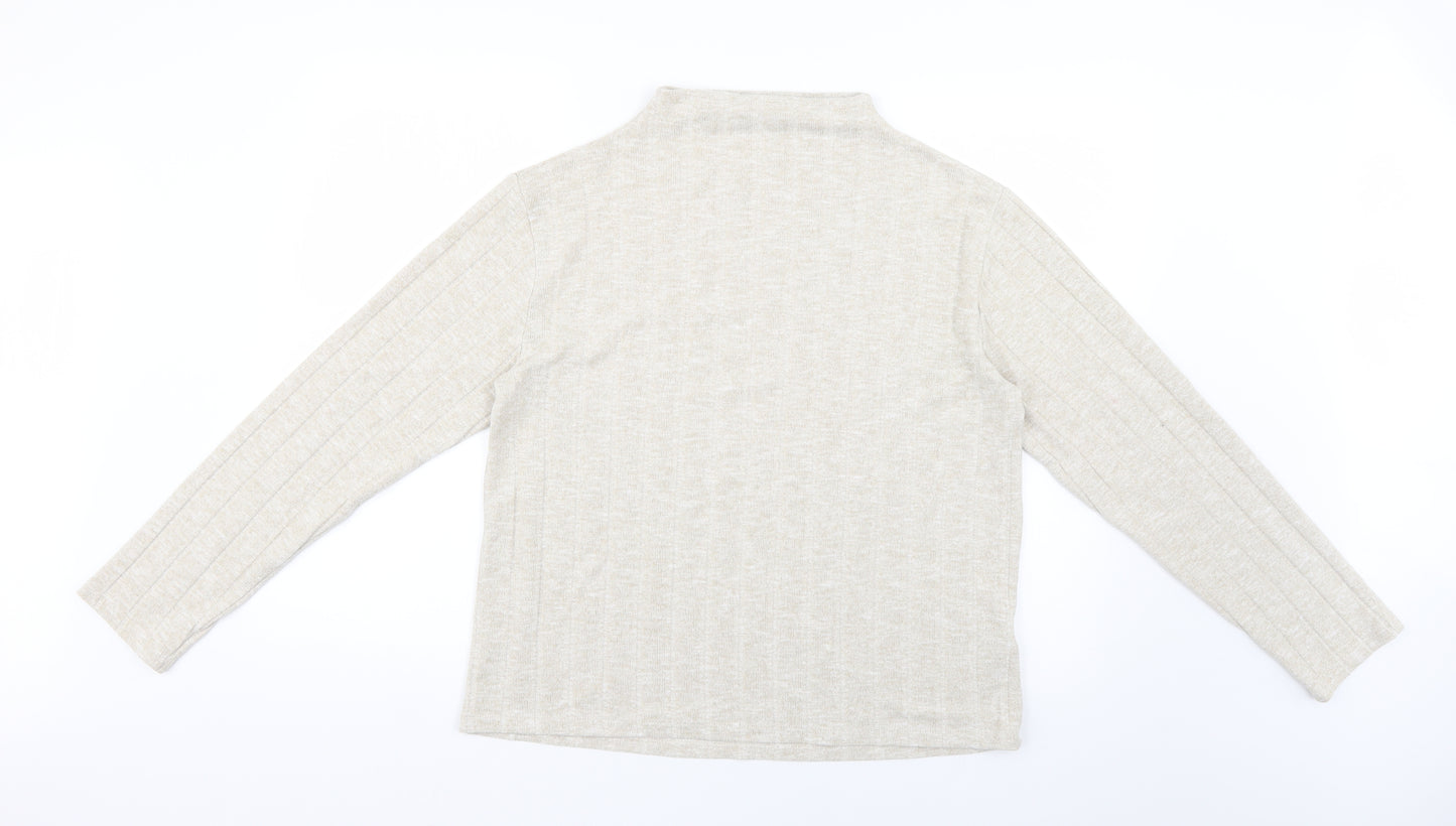 Marks and Spencer Womens Beige   Pullover Jumper Size 14