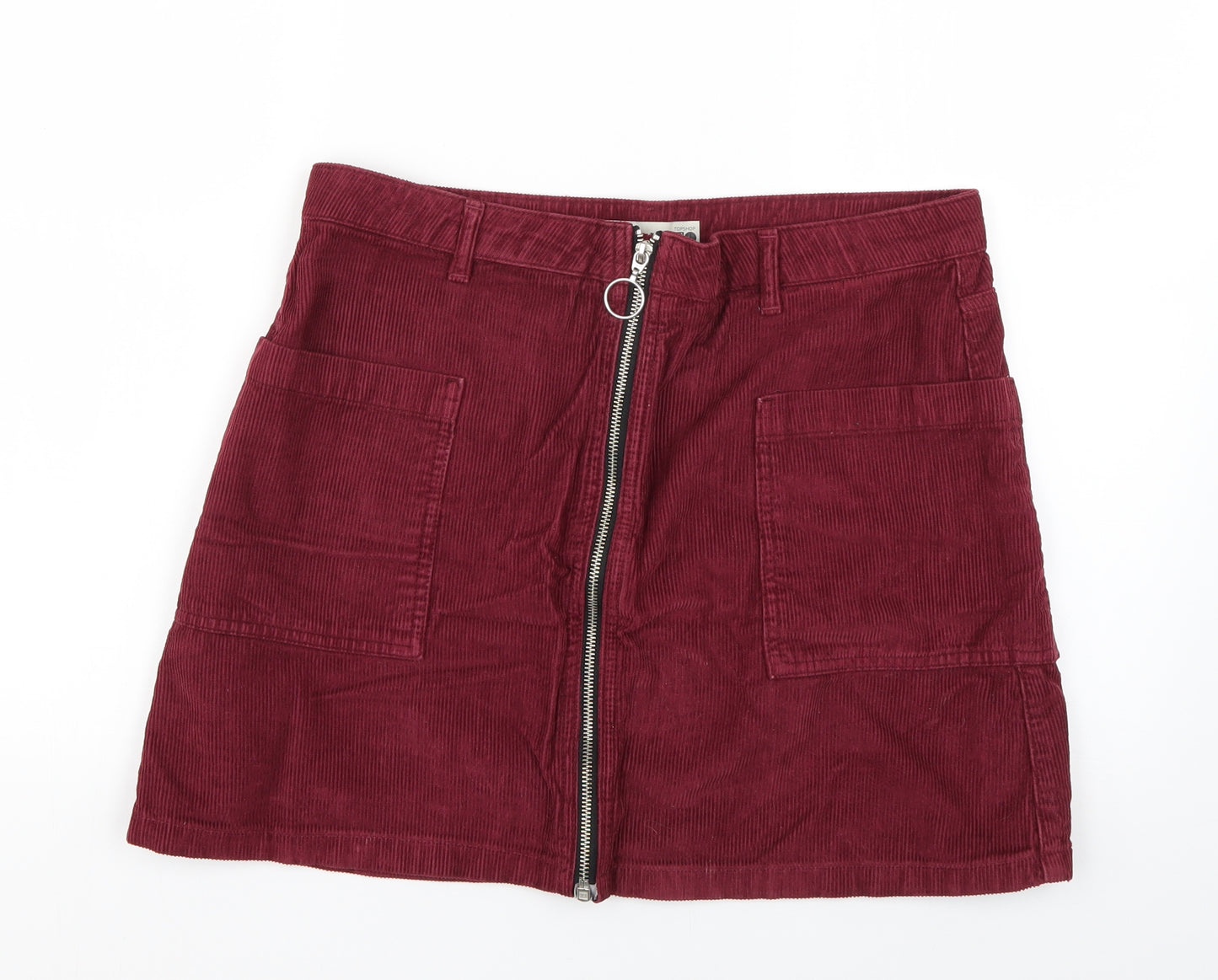 Topshop Womens Red   Mini Skirt Size 14
