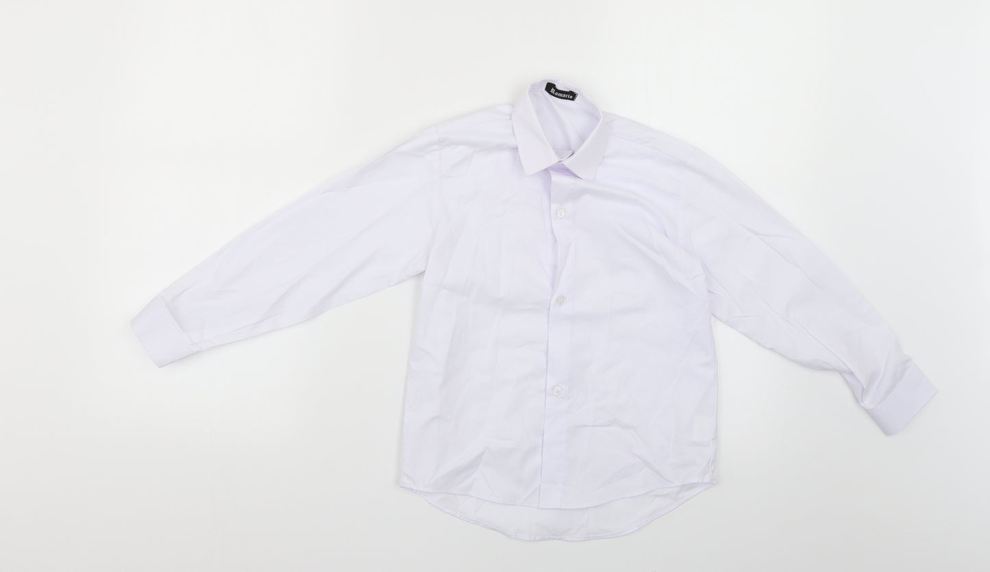 romario Womens Blue   Basic Button-Up Size 6