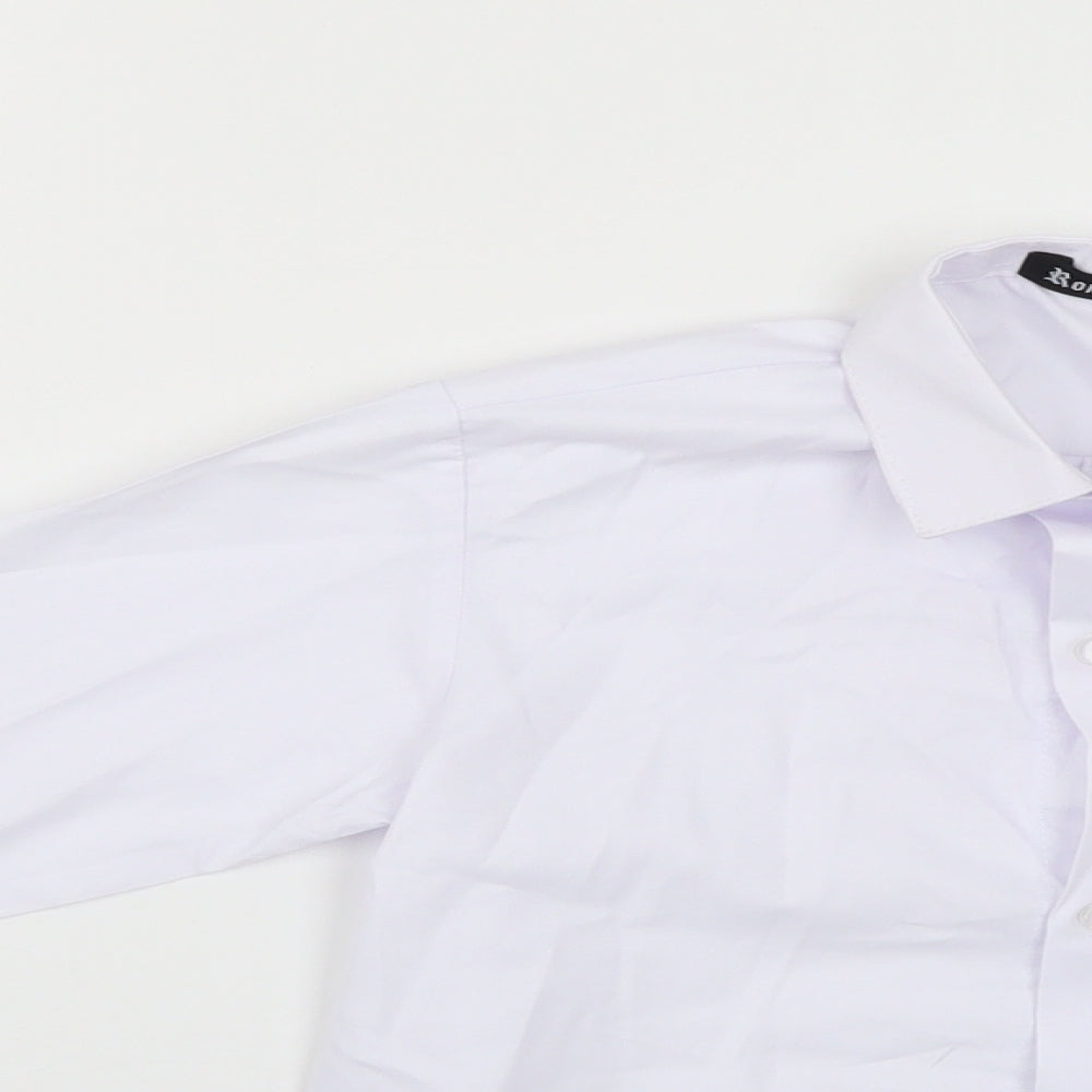 romario Womens Blue   Basic Button-Up Size 6