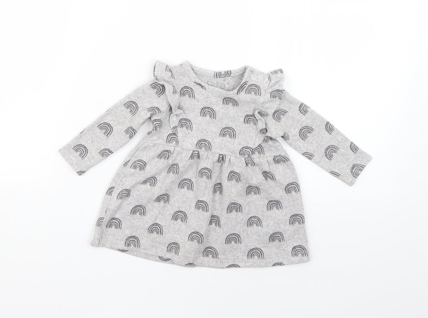 F&F Baby Grey Geometric  Fit & Flare  Size 0-3 Months