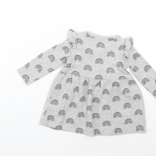 F&F Baby Grey Geometric  Fit & Flare  Size 0-3 Months