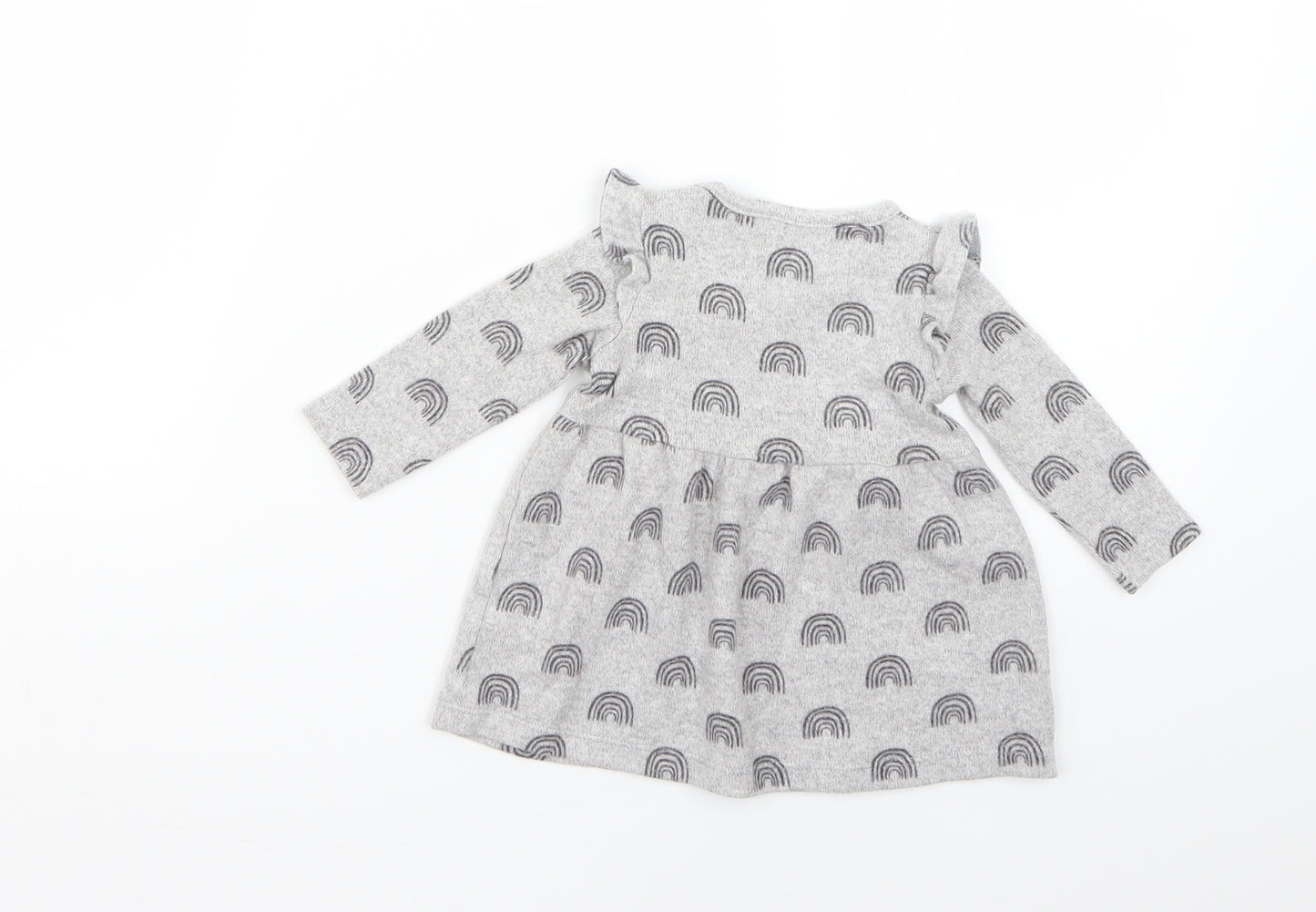 F&F Baby Grey Geometric  Fit & Flare  Size 0-3 Months