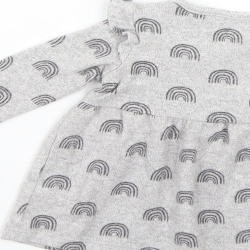 F&F Baby Grey Geometric  Fit & Flare  Size 0-3 Months