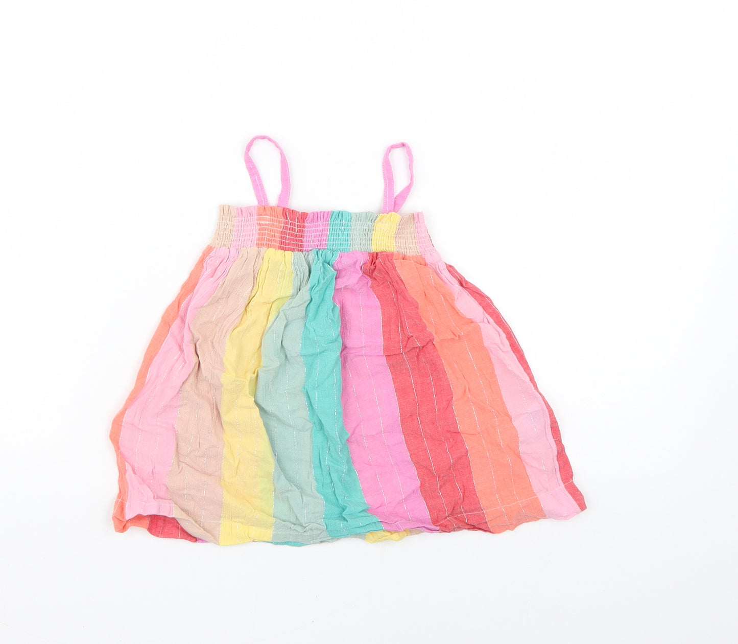 NEXT Baby Multicoloured Striped  T-Shirt Dress  Size 9-12 Months