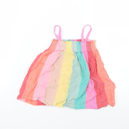 NEXT Baby Multicoloured Striped  T-Shirt Dress  Size 9-12 Months