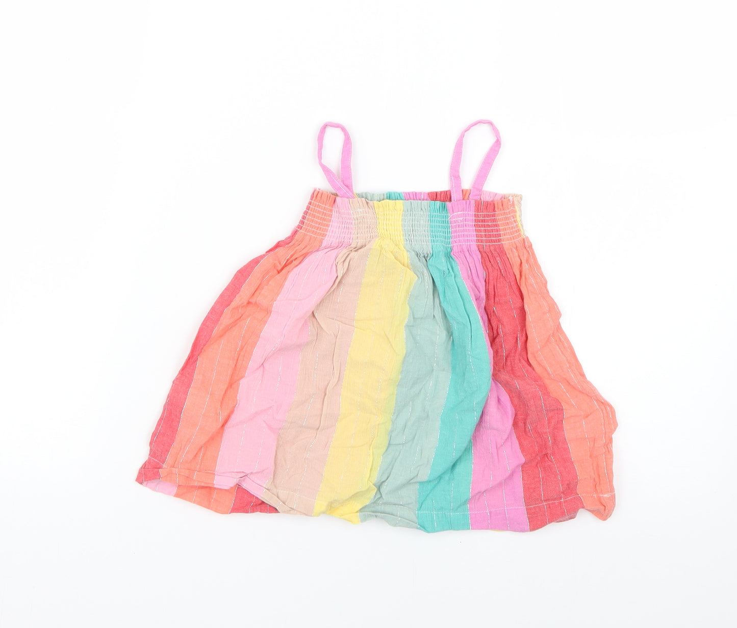 NEXT Baby Multicoloured Striped  T-Shirt Dress  Size 9-12 Months