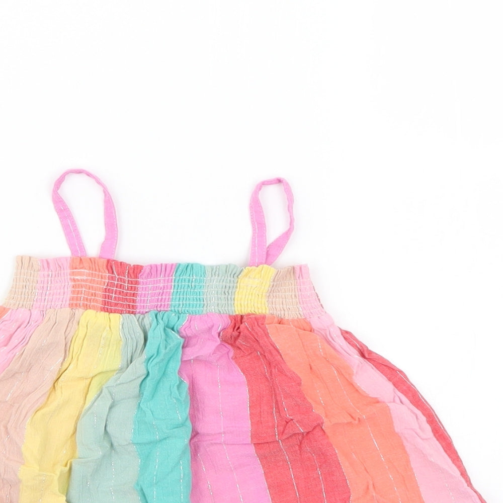 NEXT Baby Multicoloured Striped  T-Shirt Dress  Size 9-12 Months