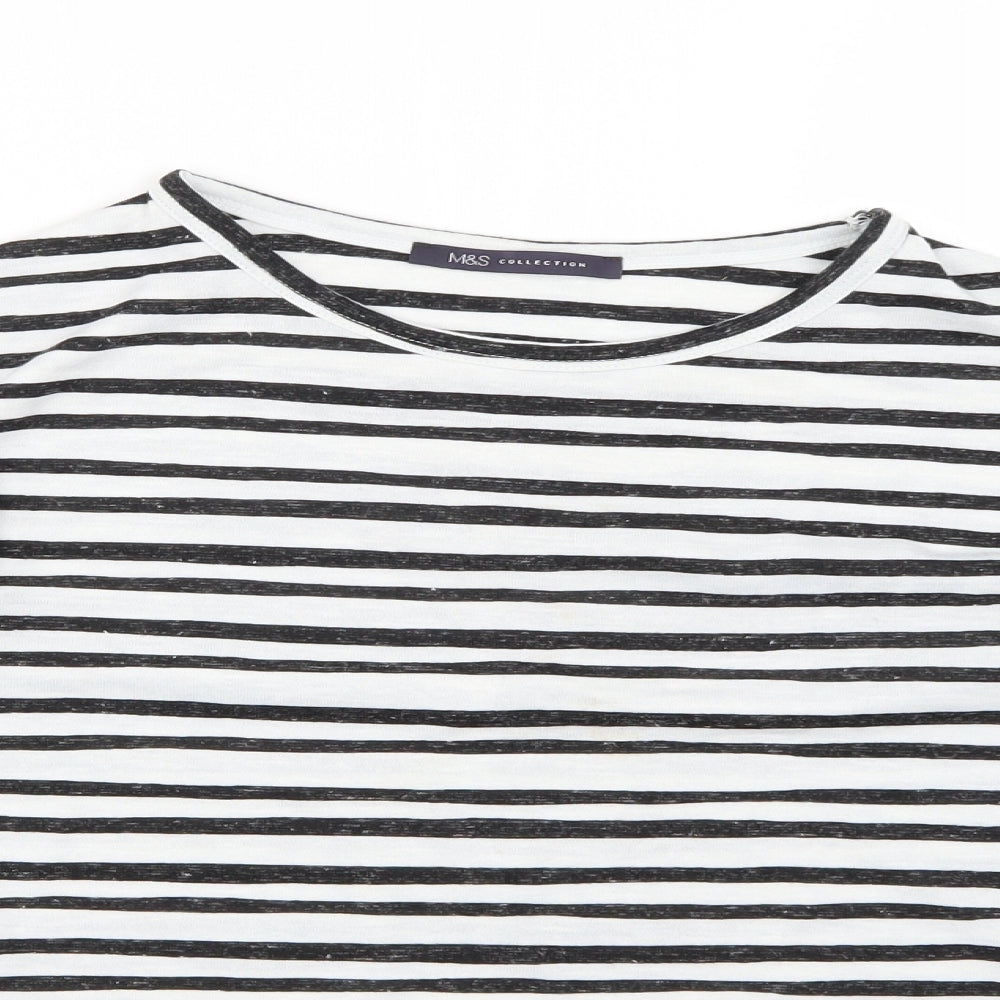 Marks and Spencer Womens Multicoloured Striped  Basic Blouse Size 6