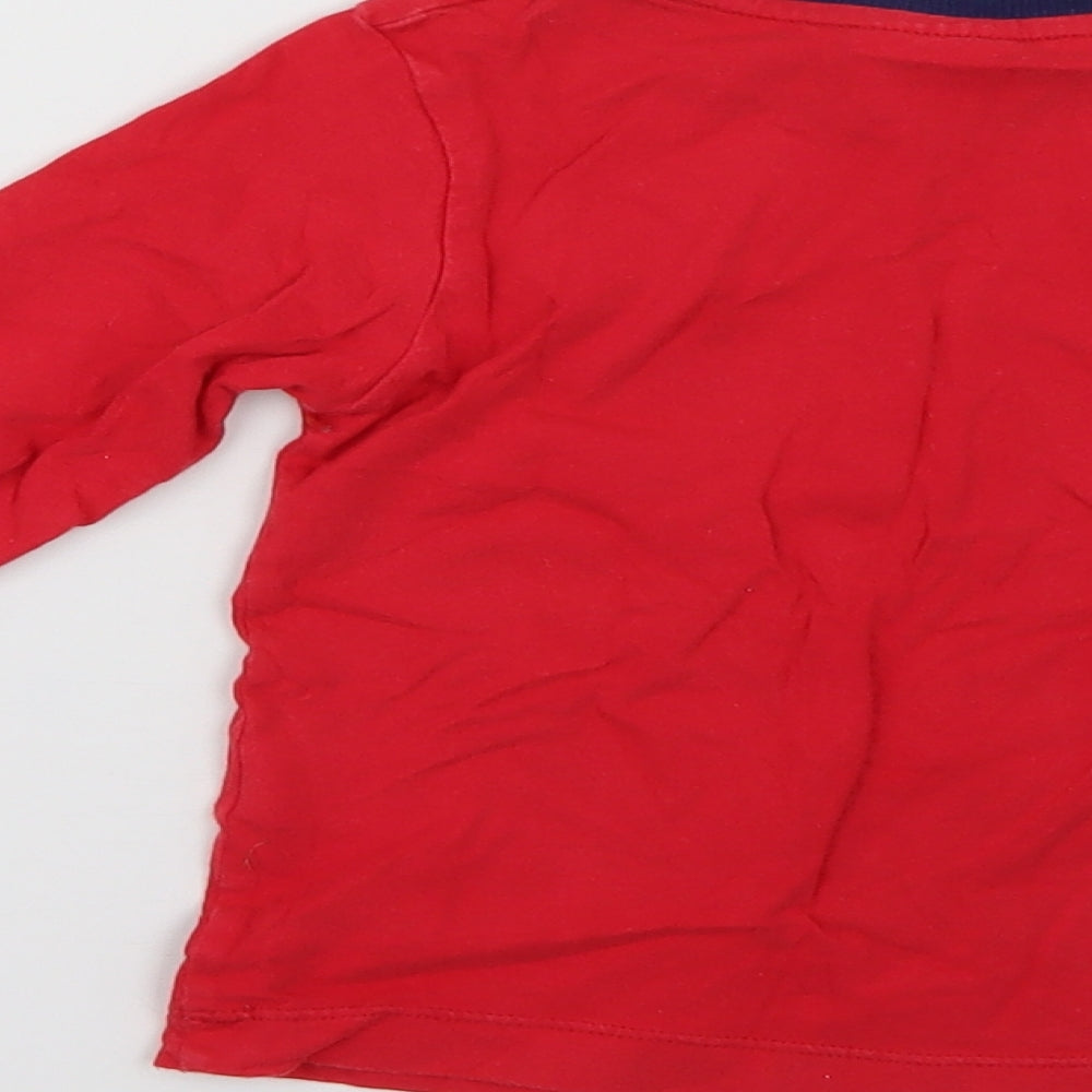 Matalan Boys Red Geometric   Pyjama Top Size 2-3 Years  - Christmas