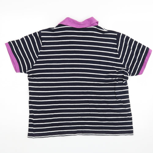Isle Womens Multicoloured Striped  Basic Polo Size L