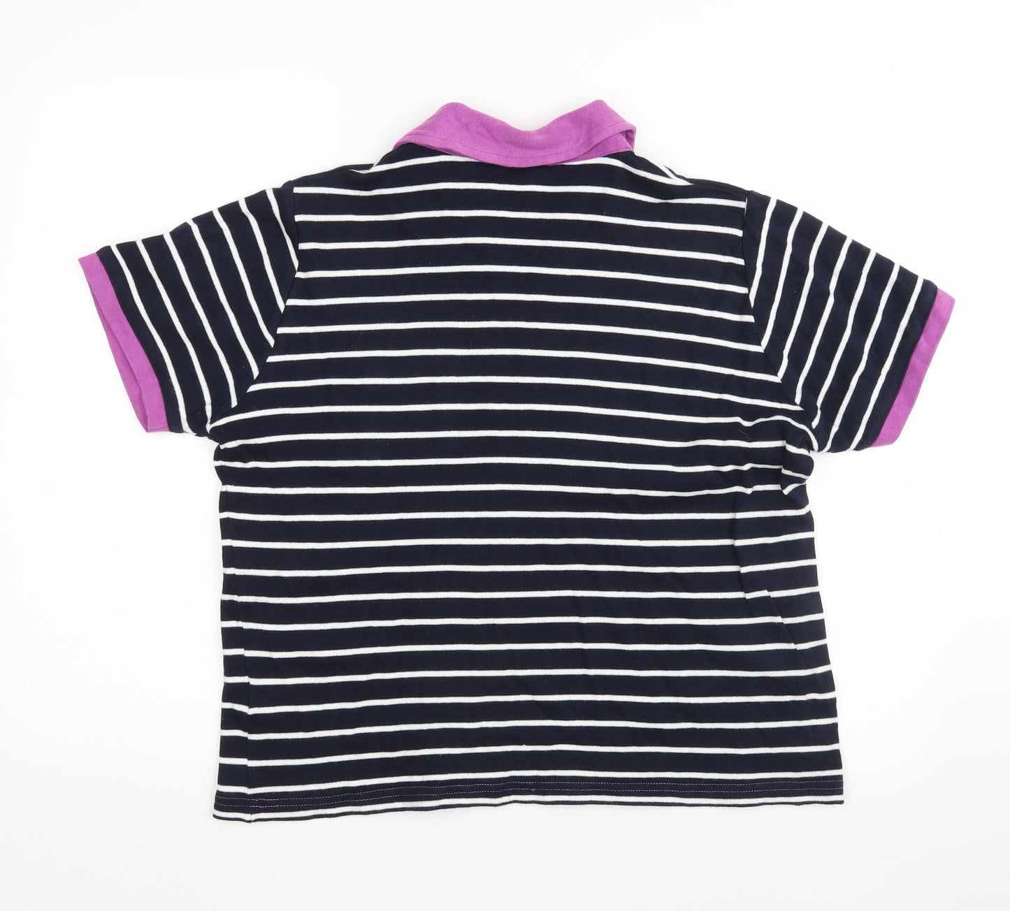 Isle Womens Multicoloured Striped  Basic Polo Size L