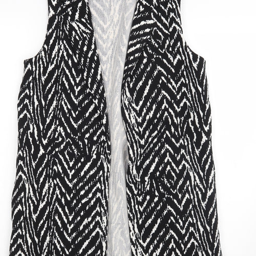 Wallis Womens Black Argyle/Diamond  Cardigan Jumper Size S
