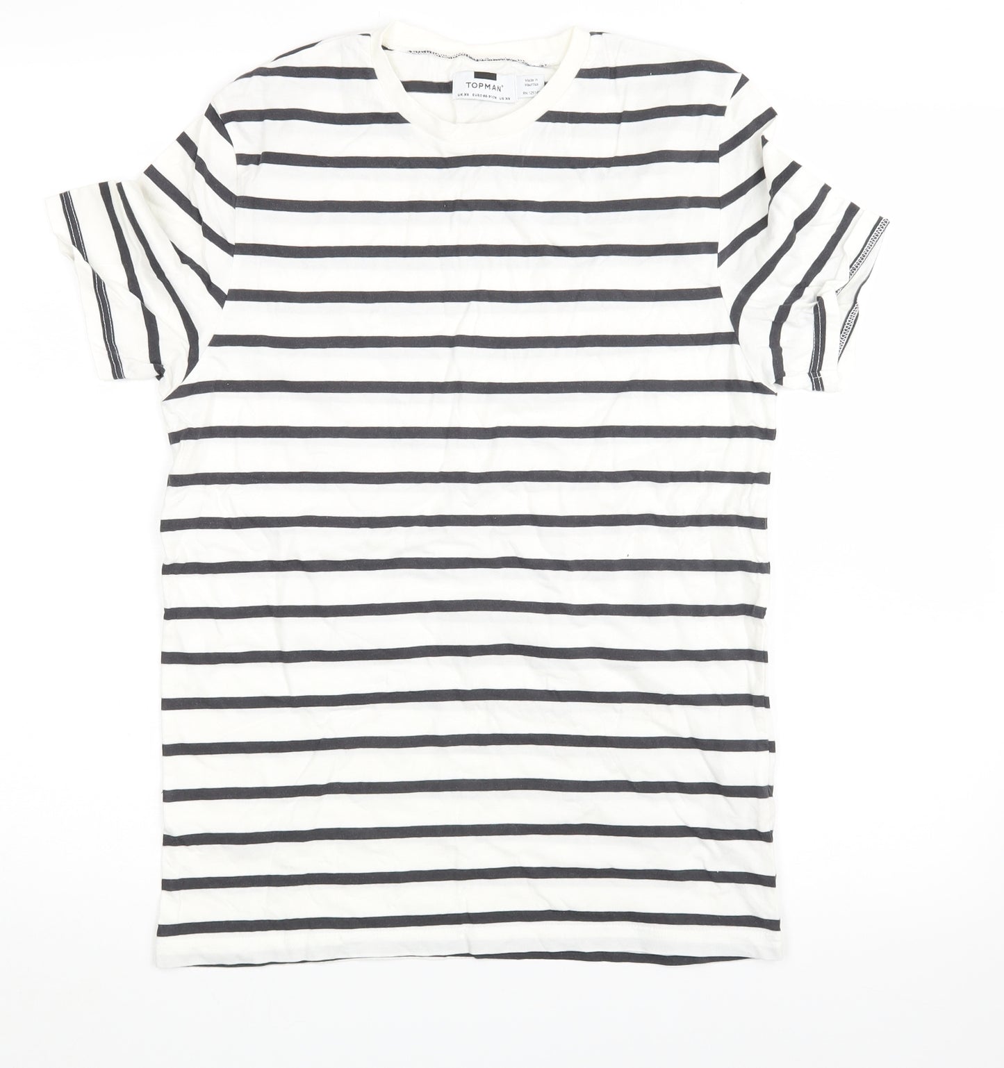 Topman Mens White Polka Dot   T-Shirt Size XS