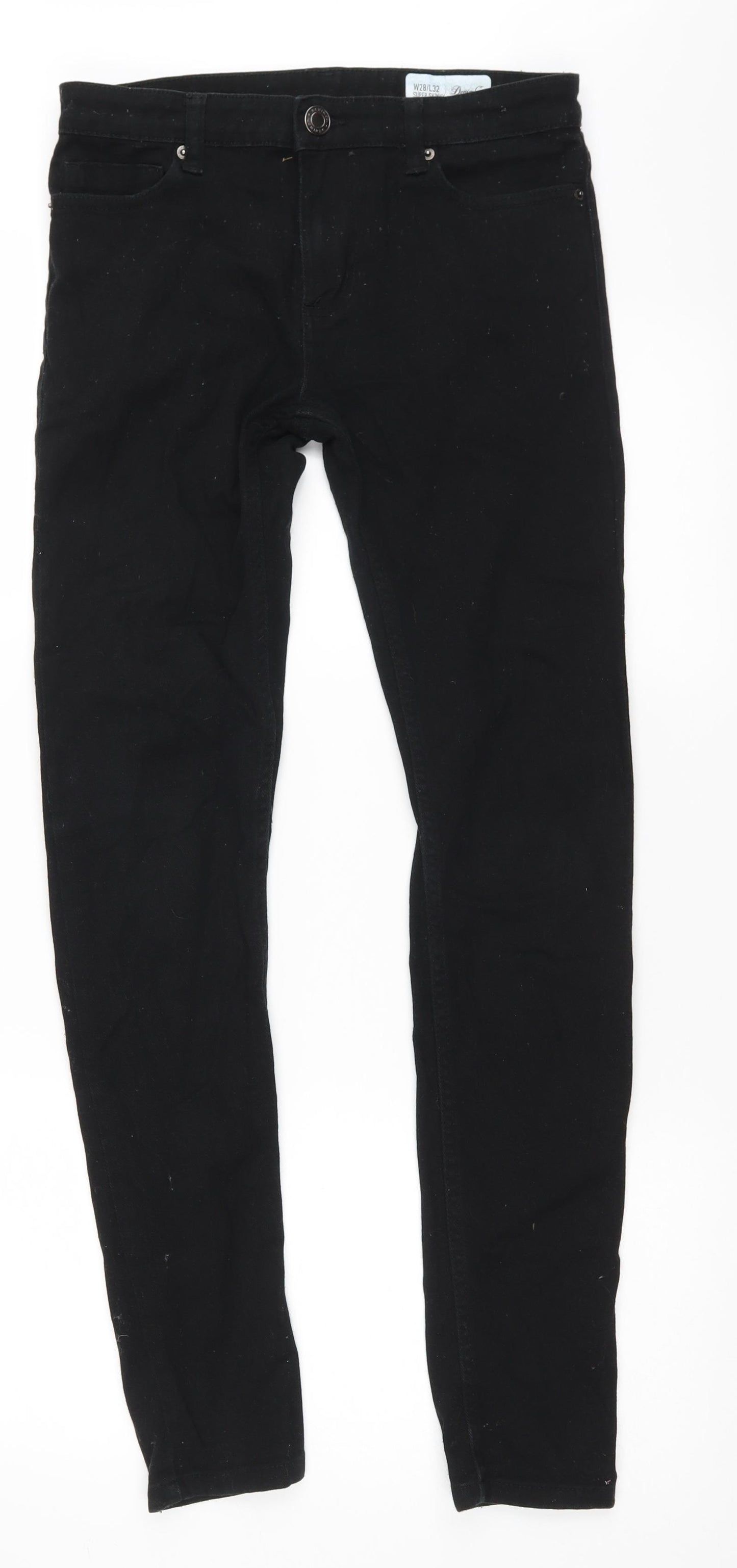Denim & Co. Womens Black   Skinny Jeans Size 28 L31 in