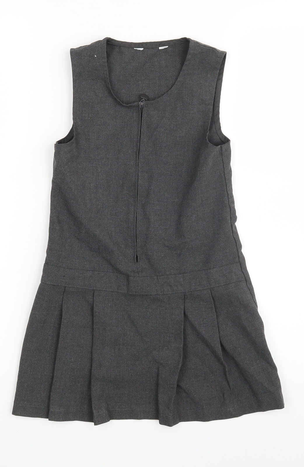 Marks and Spencer Girls Grey   Pinafore/Dungaree Dress  Size 5-6 Years  - School Dress