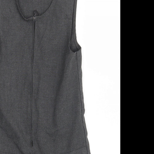 Marks and Spencer Girls Grey   Pinafore/Dungaree Dress  Size 5-6 Years  - School Dress