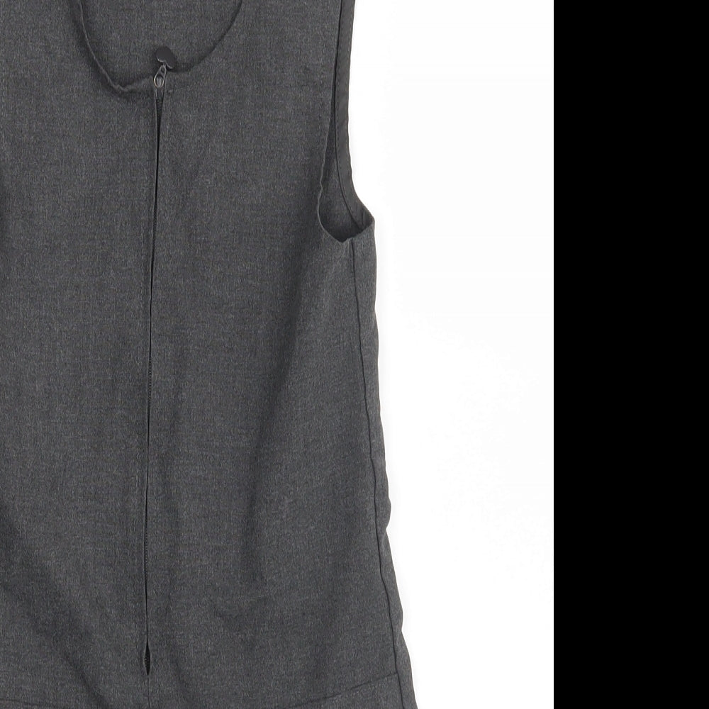 Marks and Spencer Girls Grey   Pinafore/Dungaree Dress  Size 5-6 Years  - School Dress