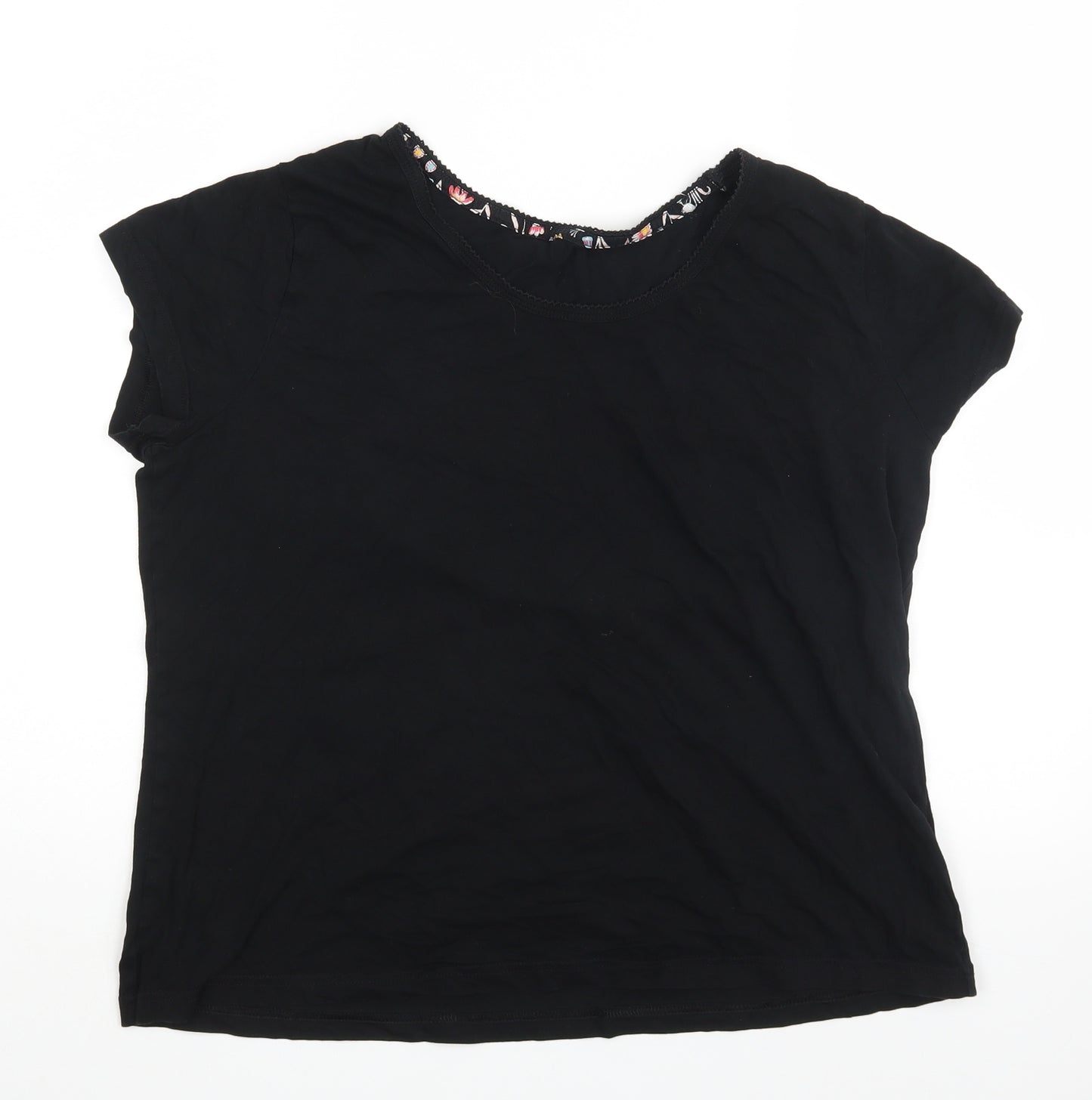 Marks and Spencer Womens Black Solid  Top Pyjama Top Size 18