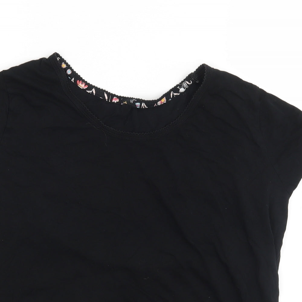 Marks and Spencer Womens Black Solid  Top Pyjama Top Size 18