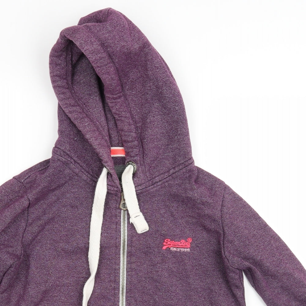 Superdry Womens Purple   Full Zip Hoodie Size M