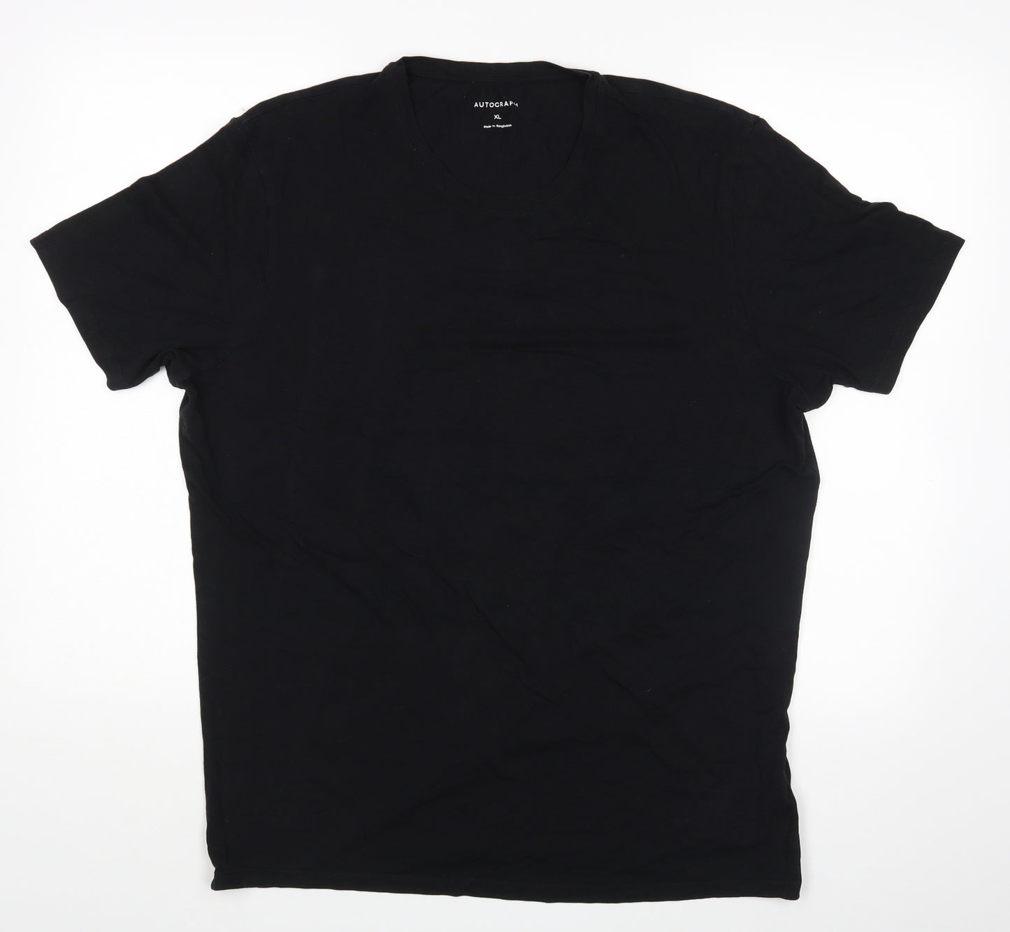 Marks and Spencer Mens Black Houndstooth   T-Shirt Size XL