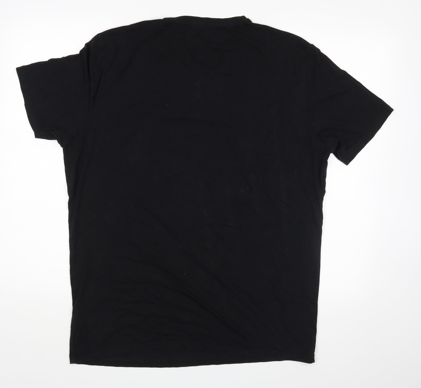 Marks and Spencer Mens Black Houndstooth   T-Shirt Size XL