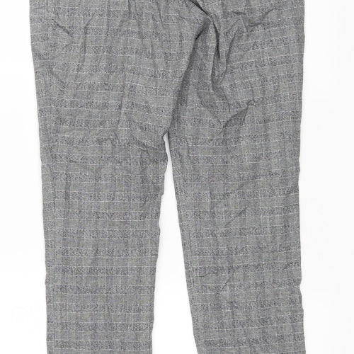 H&M Womens Black Check  Sweatpants Trousers Size 34 L30 in