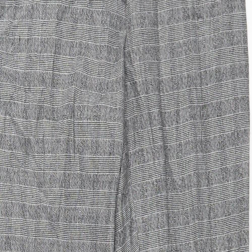 H&M Womens Black Check  Sweatpants Trousers Size 34 L30 in