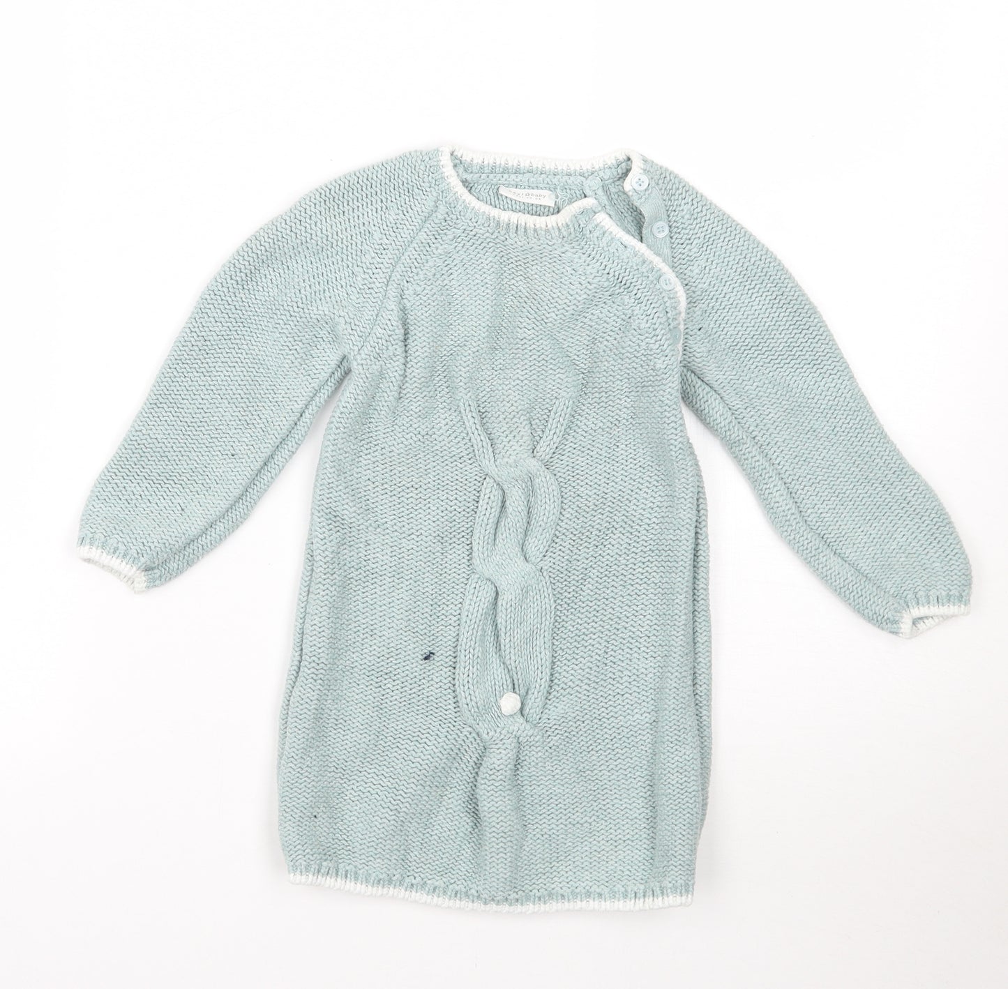 NEXT Girls Green   Jumper Dress  Size 2 Years