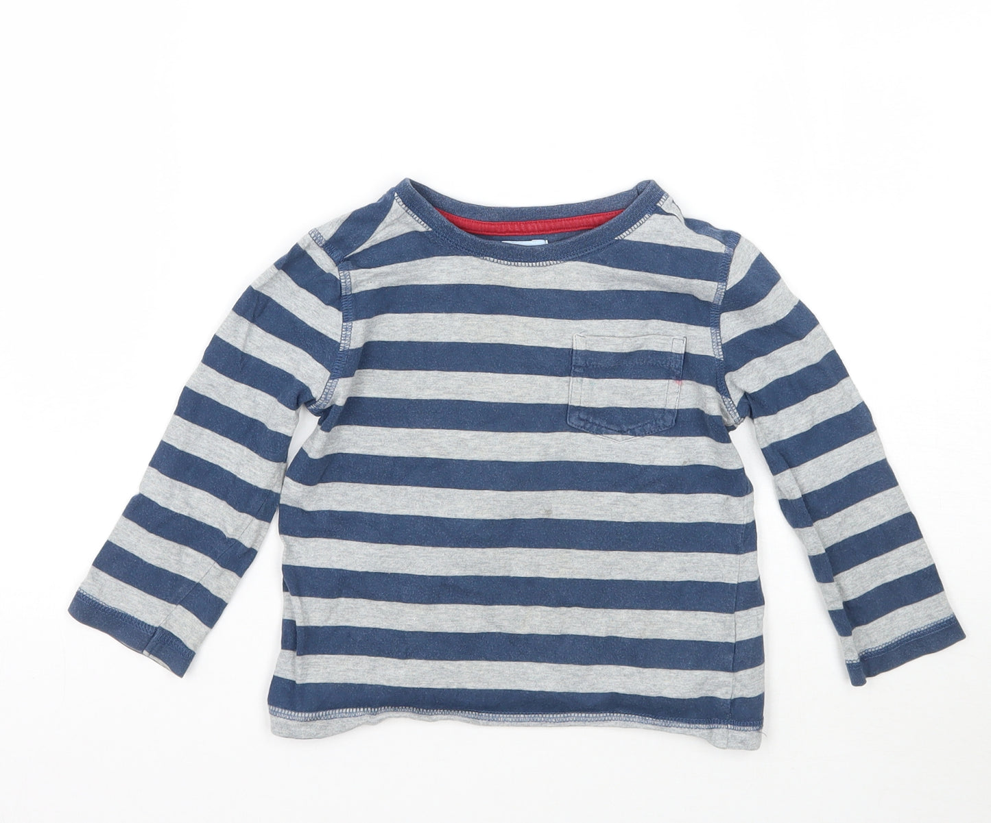 F&F Boys Grey Striped  Basic T-Shirt Size 12-18 Months