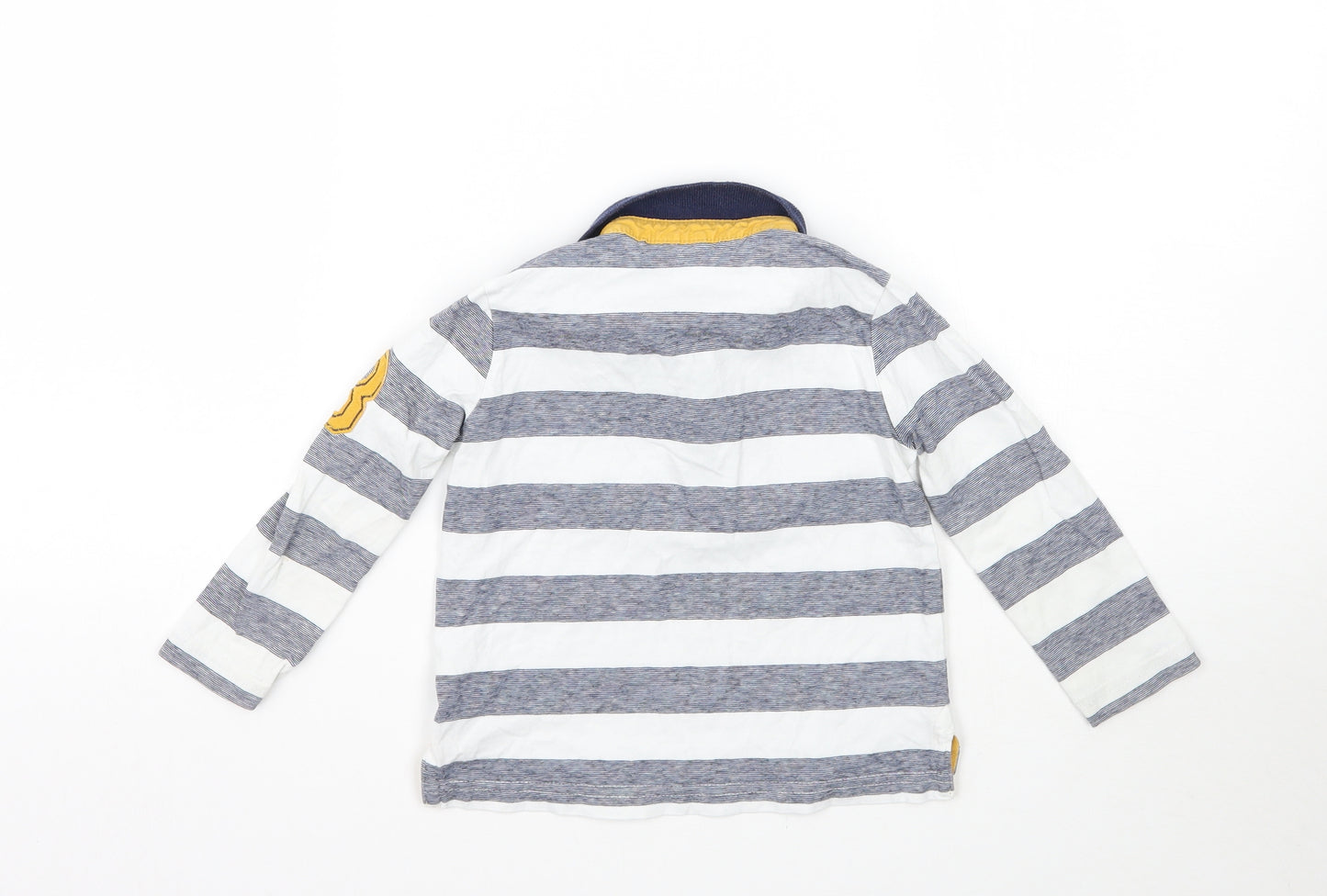 F&F Boys White Striped  Basic T-Shirt Size 18-24 Months
