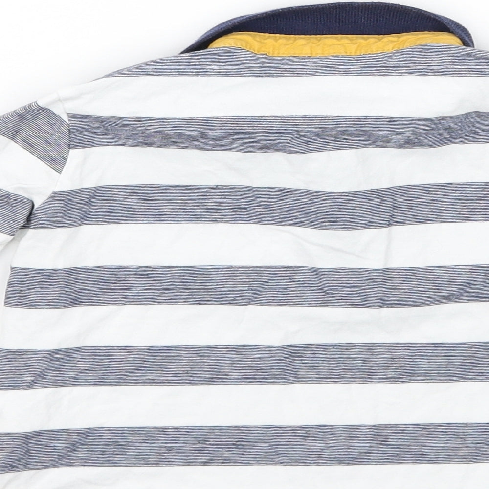 F&F Boys White Striped  Basic T-Shirt Size 18-24 Months
