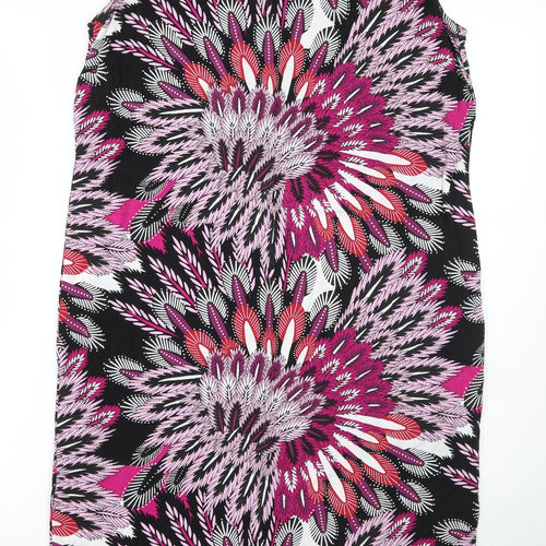 M&Co Womens Black Floral  A-Line  Size 12