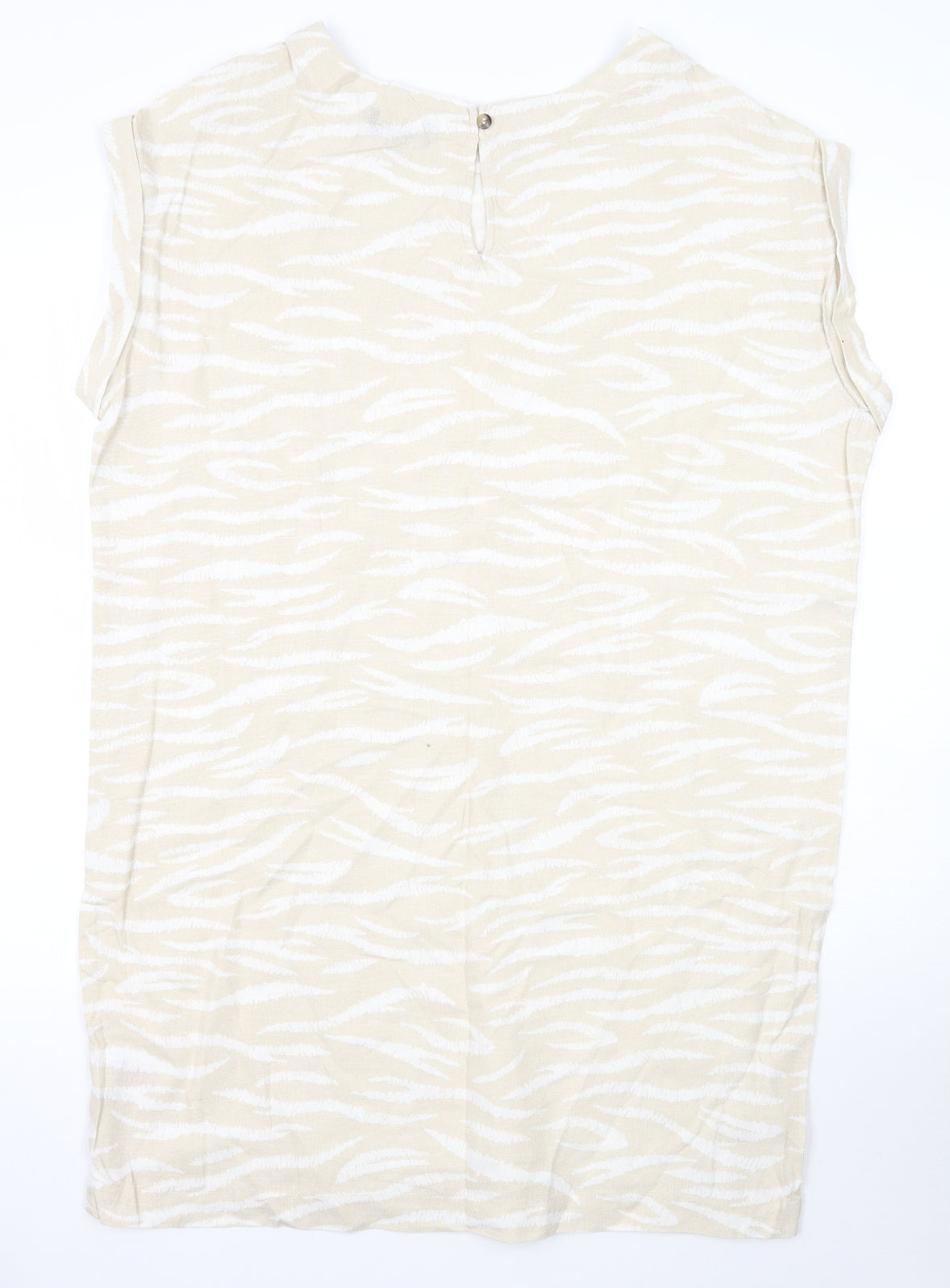 Peacocks Womens Beige Animal Print  A-Line  Size 12