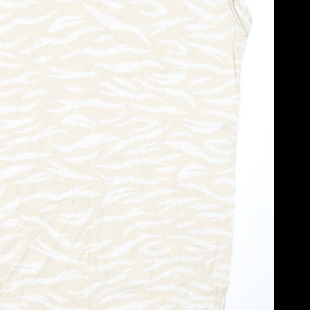 Peacocks Womens Beige Animal Print  A-Line  Size 12