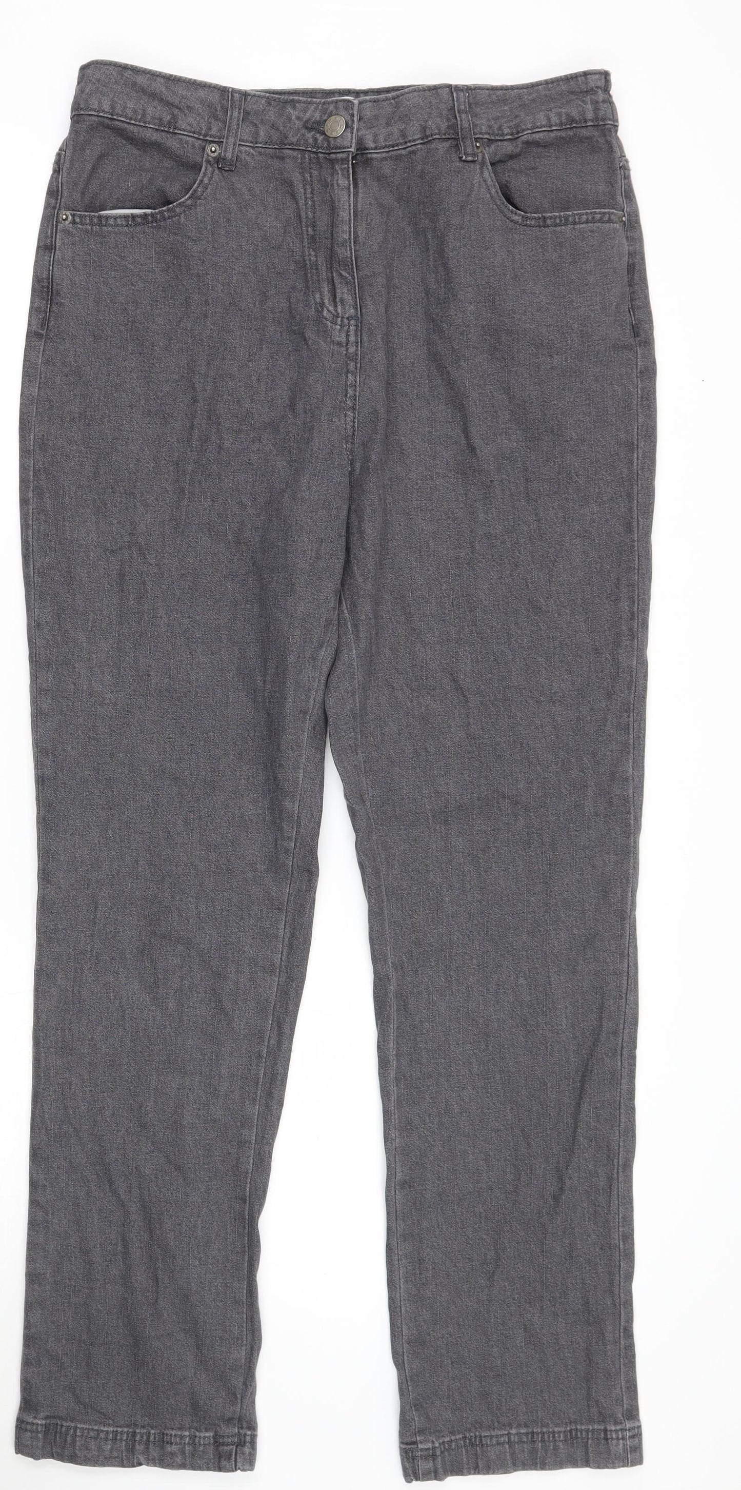 julipa Womens Grey   Straight Jeans Size 14 L30 in