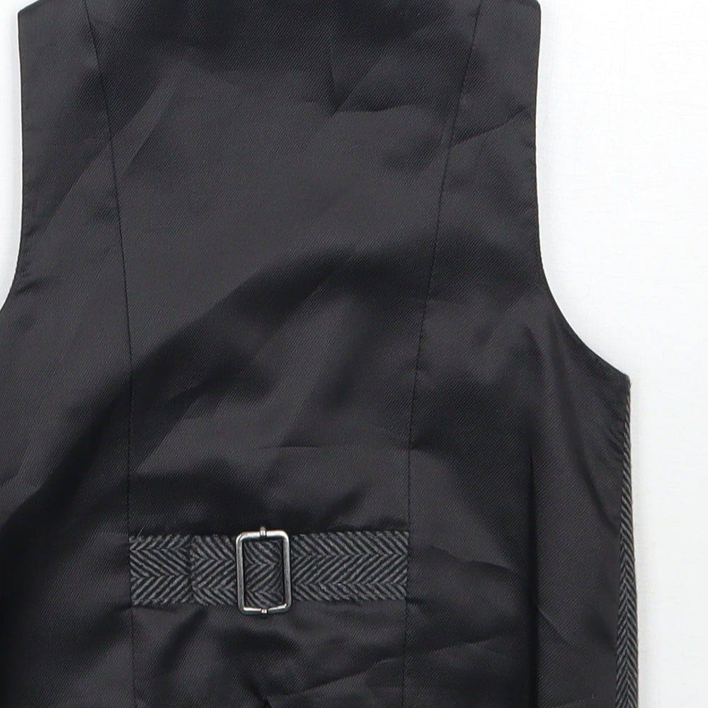 F&F Boys Grey Geometric  Jacket Waistcoat Size 18-24 Months