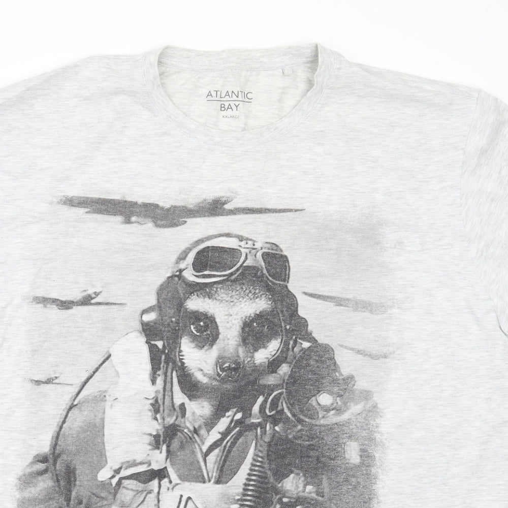 Atlantic Bay Mens Grey    T-Shirt Size 2XL  - Top dad