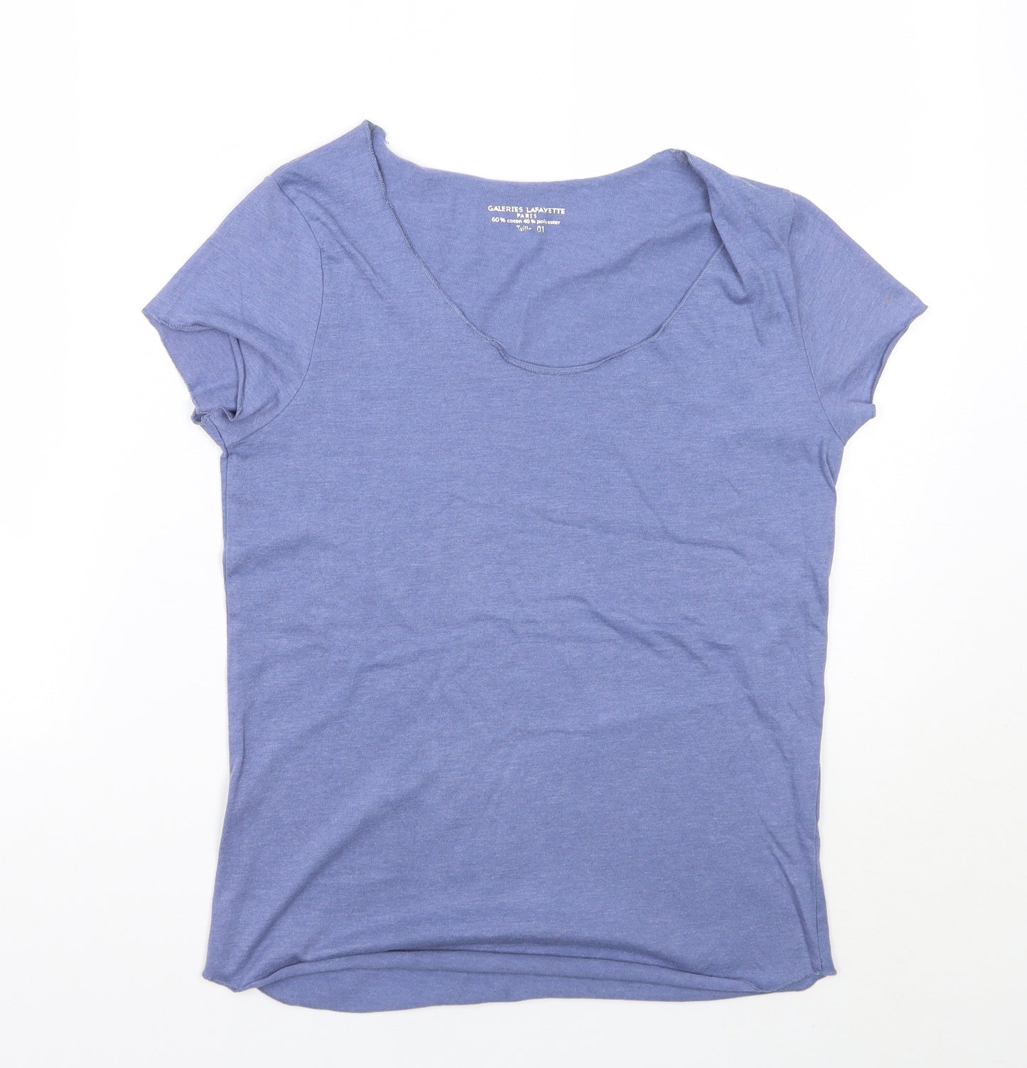 Galeries Lafayette Womens Blue   Basic T-Shirt Size 10