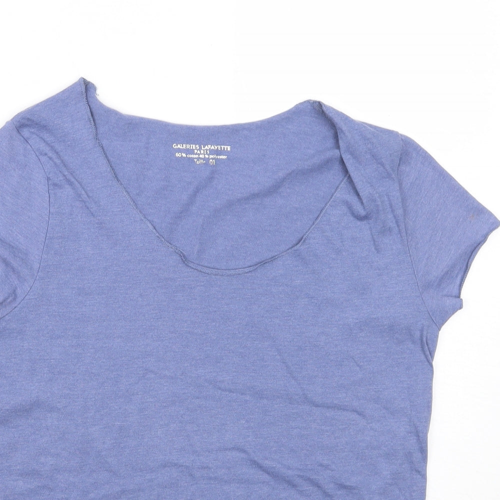 Galeries Lafayette Womens Blue   Basic T-Shirt Size 10