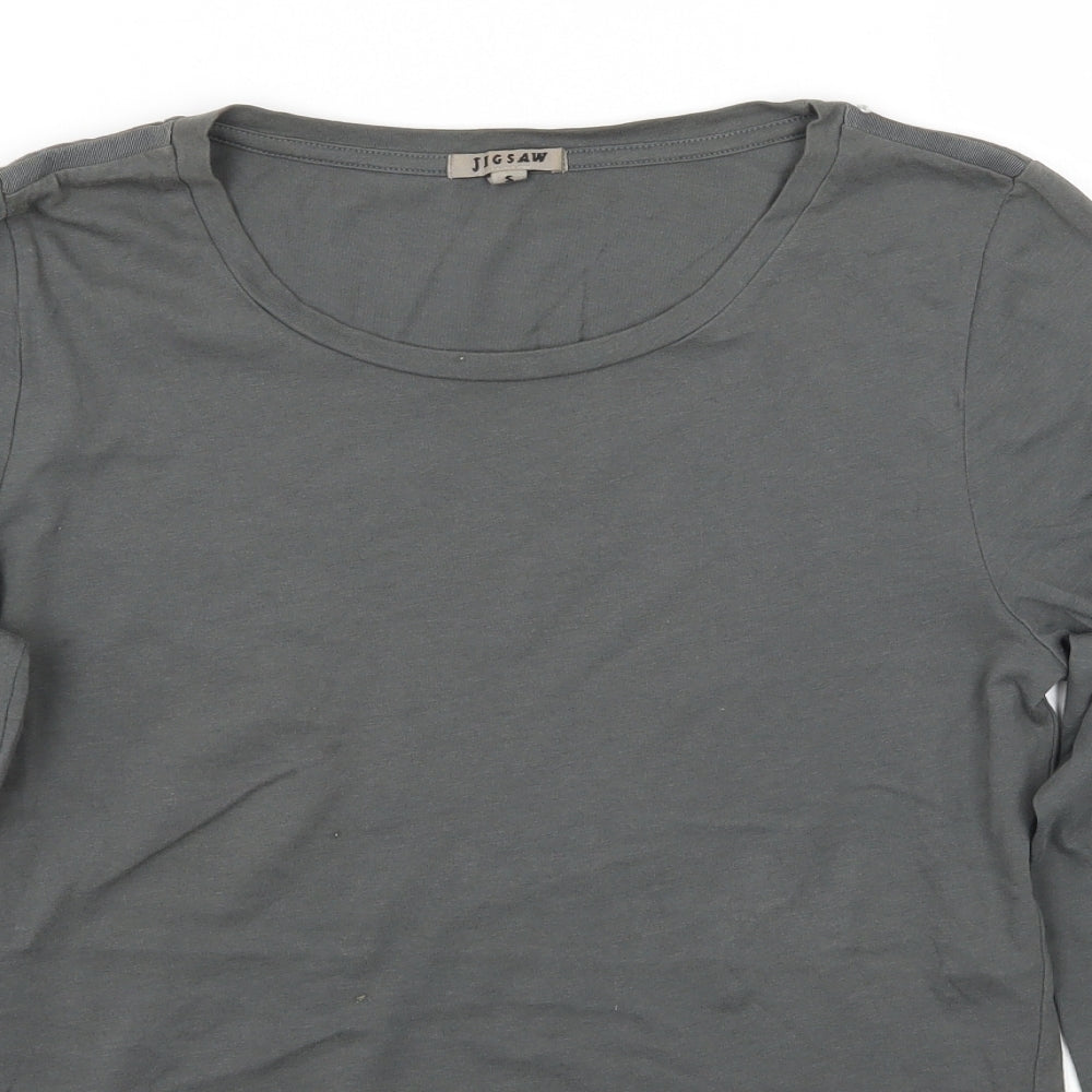 Jigsaw Womens Green   Basic T-Shirt Size S