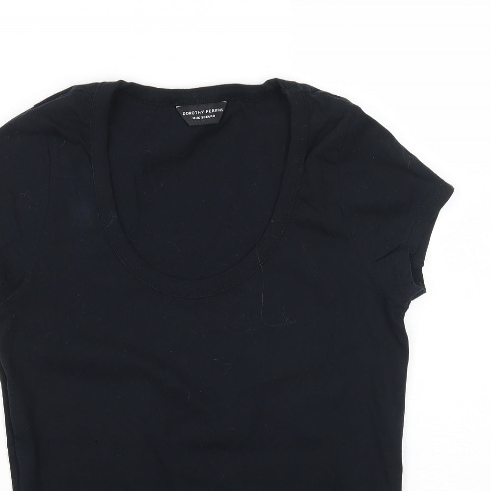 Dorothy Perkins Womens Black   Basic T-Shirt Size 10