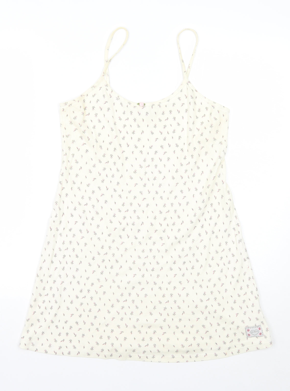 Secrets Womens Beige Floral  Basic Tank Size 14