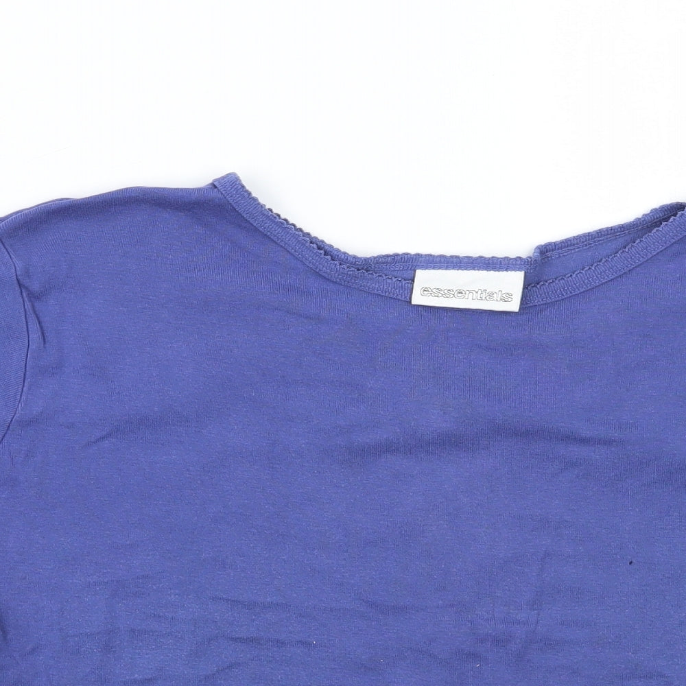 Essentials Womens Blue   Basic T-Shirt Size 20