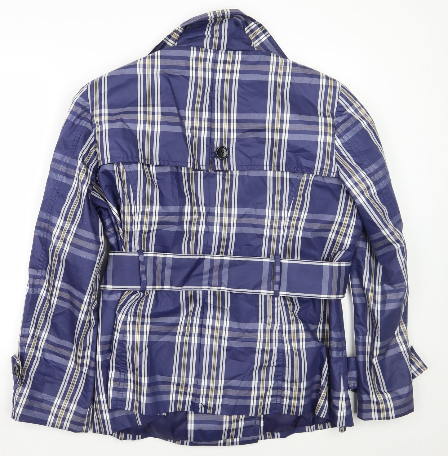 kaleiderscope Womens Blue Check  Jacket Coat Size 22