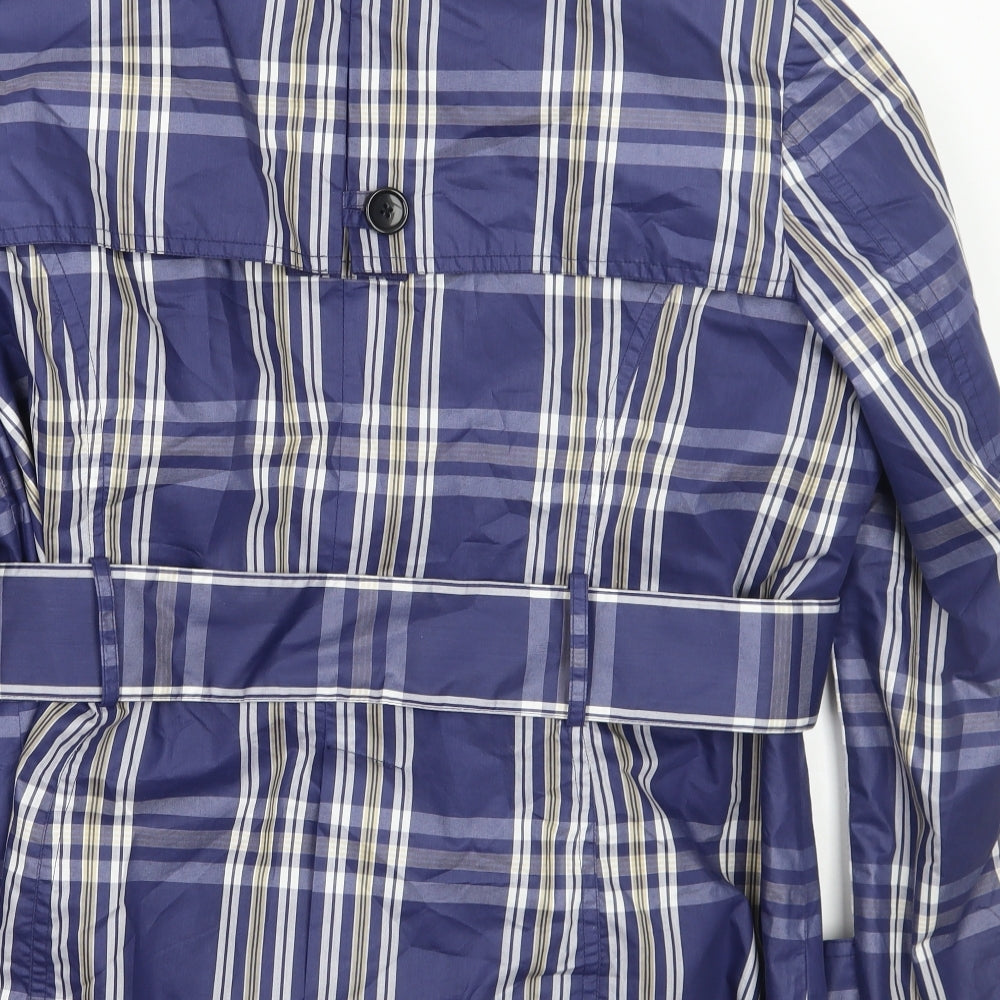 kaleiderscope Womens Blue Check  Jacket Coat Size 22