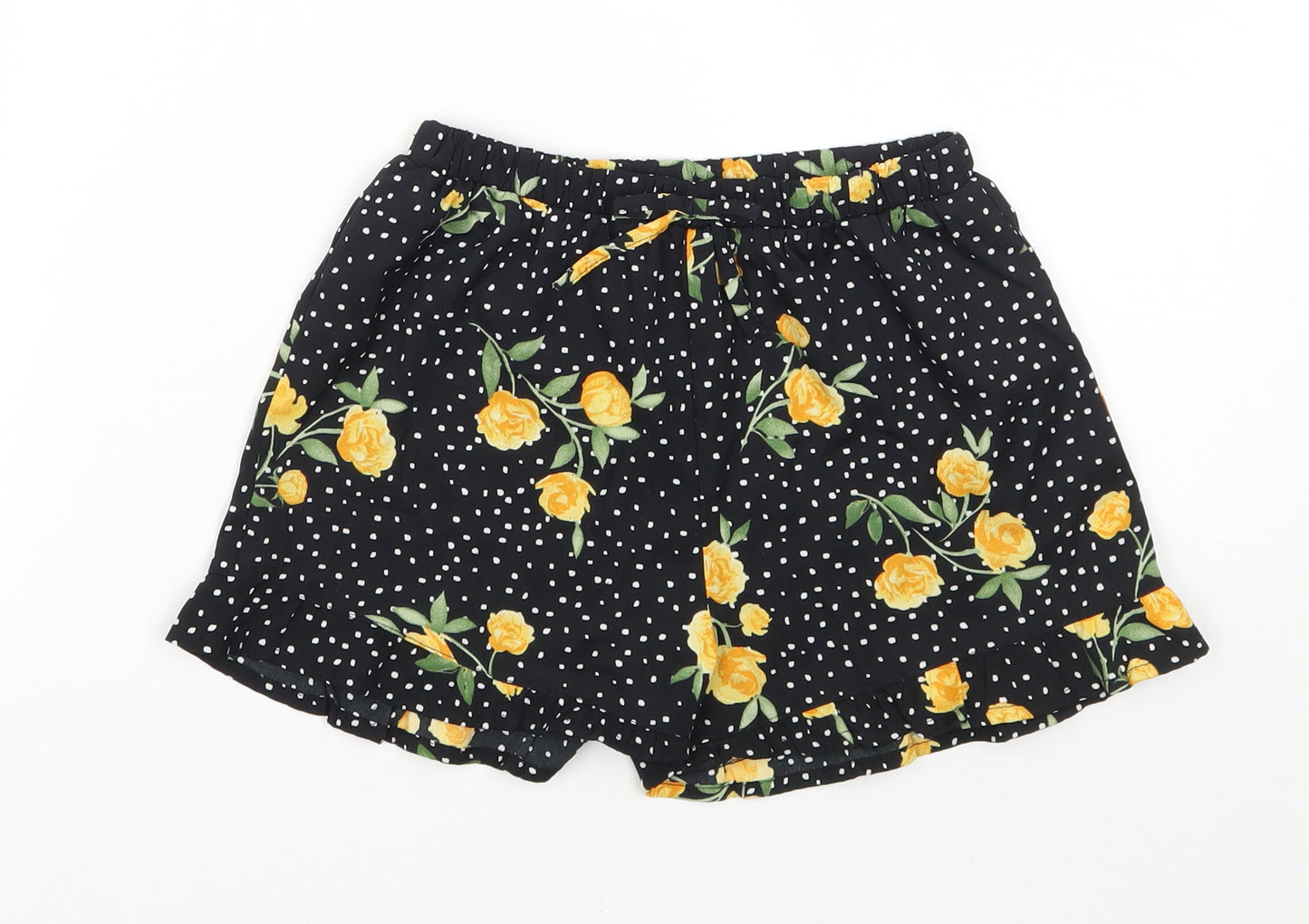 Primark Girls Black Polka Dot  Hot Pants Shorts Size 8-9 Years