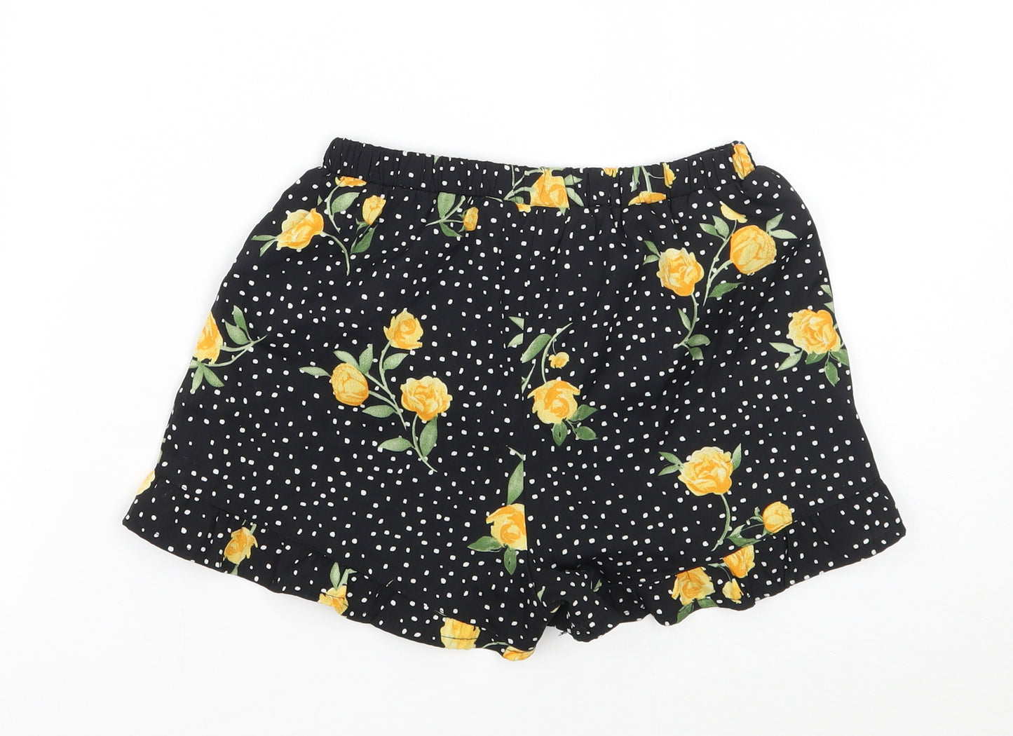 Primark Girls Black Polka Dot  Hot Pants Shorts Size 8-9 Years
