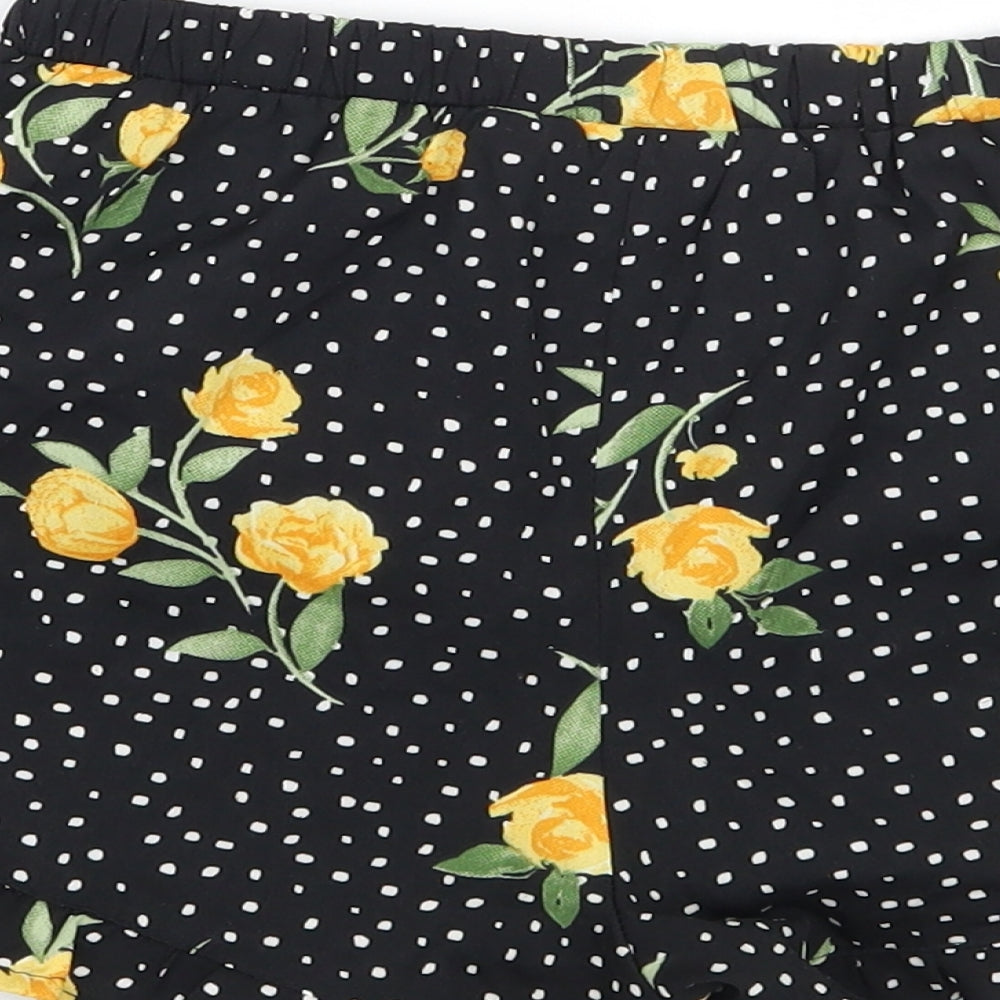 Primark Girls Black Polka Dot  Hot Pants Shorts Size 8-9 Years